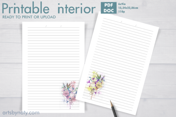 Discover the Beauty of Soft Watercolor Flower KDP Print Journal