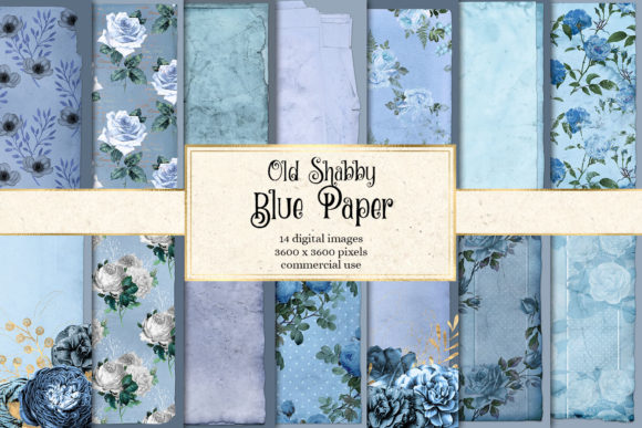 Explore the Charm of Old Blue Shabby Paper Textures