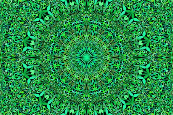 Explore the Versatile Green Seamless Mandala Pattern
