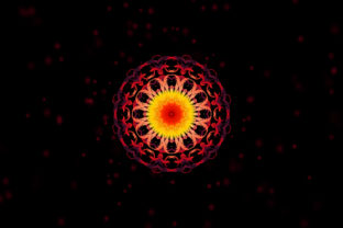 Exploring the Red Kaleidoscope and Its Floral Indian Background Decoration