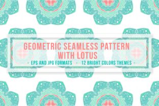 Geometric Seamless Pattern Lotus