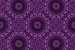 Seamless Purple Gemstone Mandala Pattern