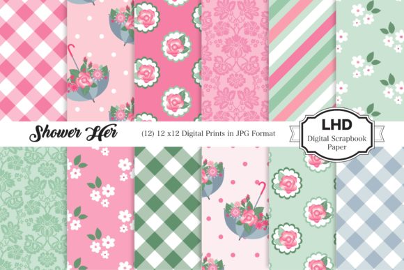 Shower Her Digital Paper - Pink: A Versatile Design Asset