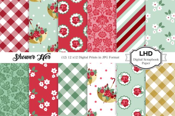 Shower Her Digital Paper - Red: A Versatile Tool for Creative Projects