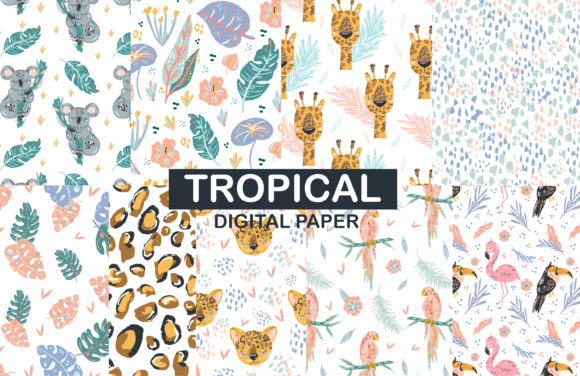 Tropical Animal Seamless Pattern: A Vibrant Addition to Your Creative Projects