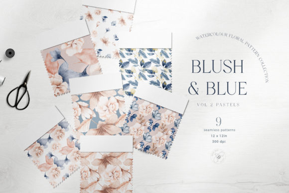 Watercolor Hand Painted Digital Paper