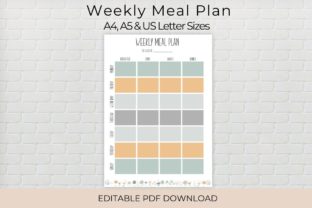 Weekly Meal Planner, Editable: A Stylish and Functional Tool for Organized Meal Planning
